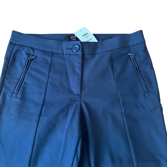 Yest Navy Blue Dress Pants Size 8 | Modern Trousers with Zip Pockets NWT - Picture 2 of 11